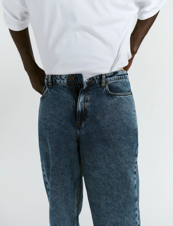 American Vintage Jean Homme Droit Taille Basse Joybird Bleu Authentic - 4