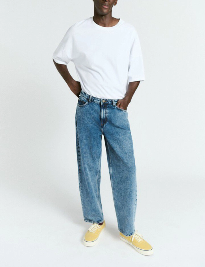 American Vintage Jean Homme Droit Taille Basse Joybird Bleu Authentic - 5