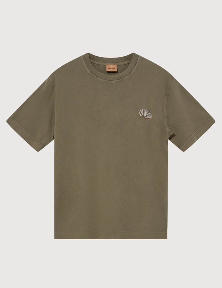 MOS MOSH T-Shirt Homme Manches Courtes Motion Kaki