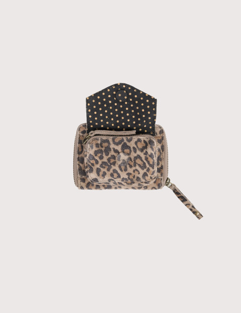 PIECES Portefeuille Naina Cuir Taupe - 2