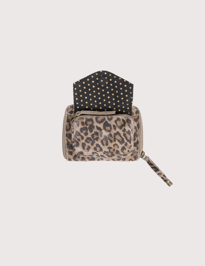 PIECES Portefeuille Naina Cuir Taupe - 2