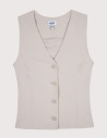 HBT Taylor Chic Chaine & Trame Rumba | Vince Gilet Femme Beige