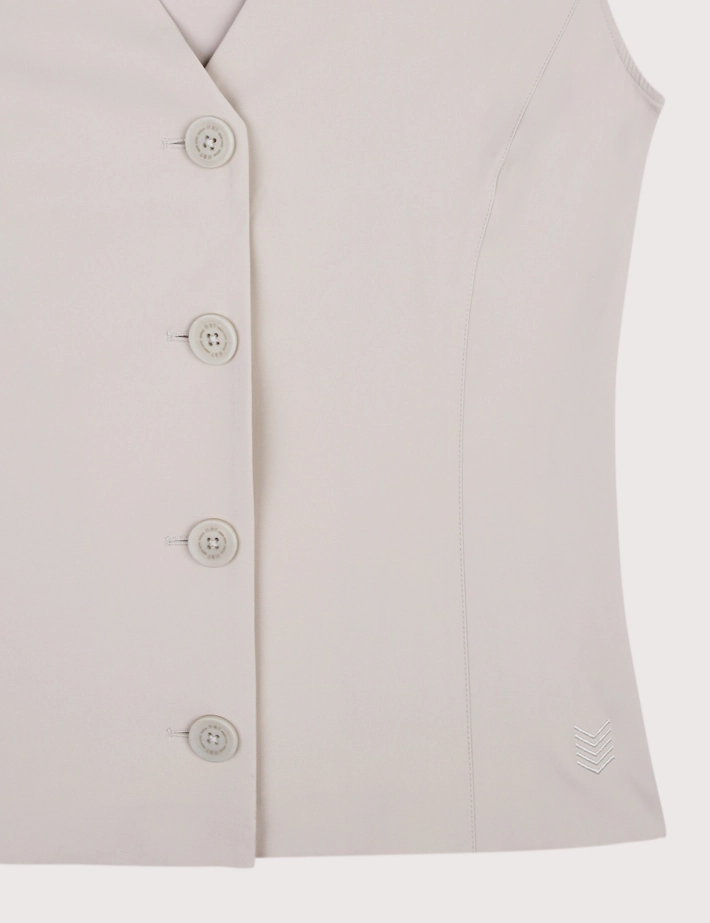 HBT Taylor Chic Chaine & Trame Rumba | Vince Gilet Femme Beige - 2