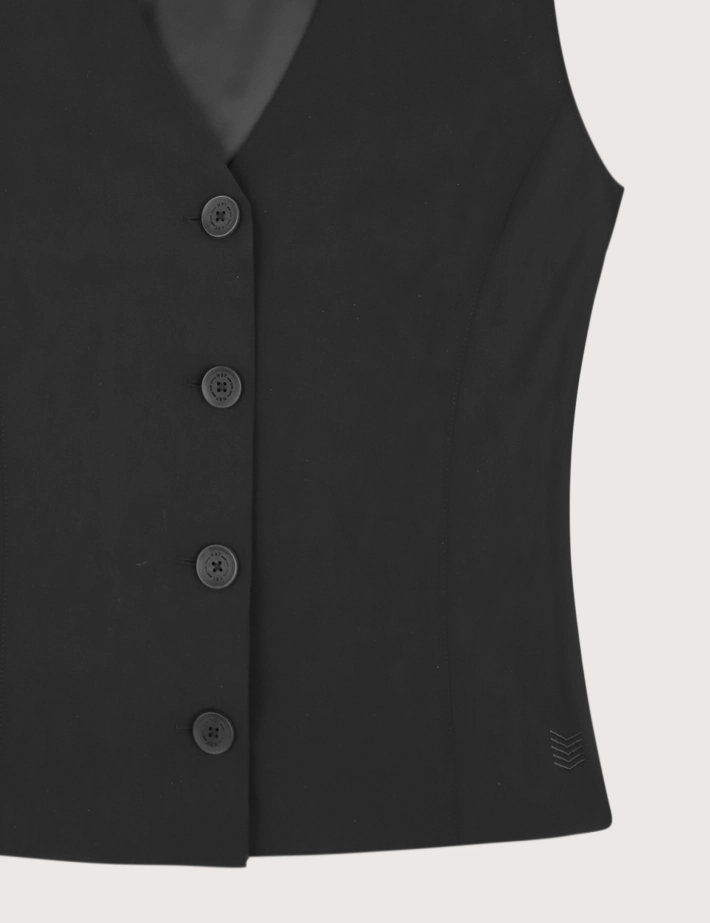 HBT Taylor Chic Chaine & Trame Rumba | Vince Gilet Femme Noir - 2
