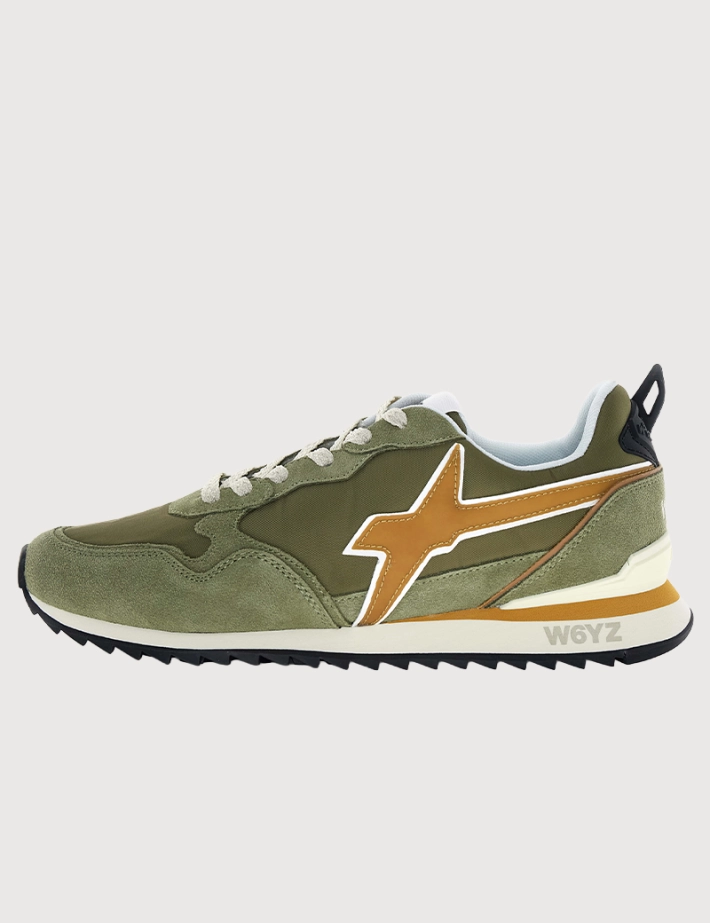 W6YZ Baskets Homme Jet M Kaki Militaire Orange