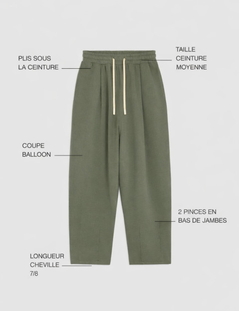 SWEET PANTS Jogging Mixte F Iconic Balloon Kaki