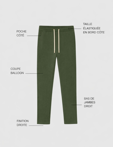 SWEET PANTS Jogging Mixte F Iconic Strai Droit Kaki - 11
