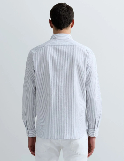 REPLAY Chemise Homme Manches Longues Blanc Bleu 010 - 2