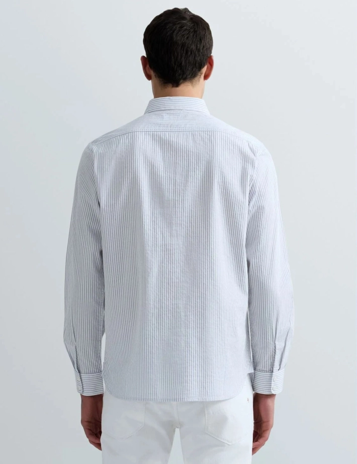 REPLAY Chemise Homme Manches Longues Blanc Bleu 010 - 2