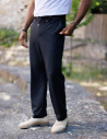 HBT Summer Chic Waffle | Dario Pantalon Noir Homme