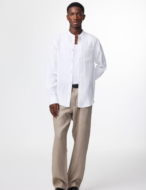 NN07 Chemise Homme Manches Longues Miles Blanc - 4
