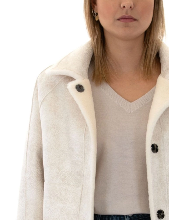 OAKWOOD Veste Réversible Femme Helen Laine Beige Clair - 5