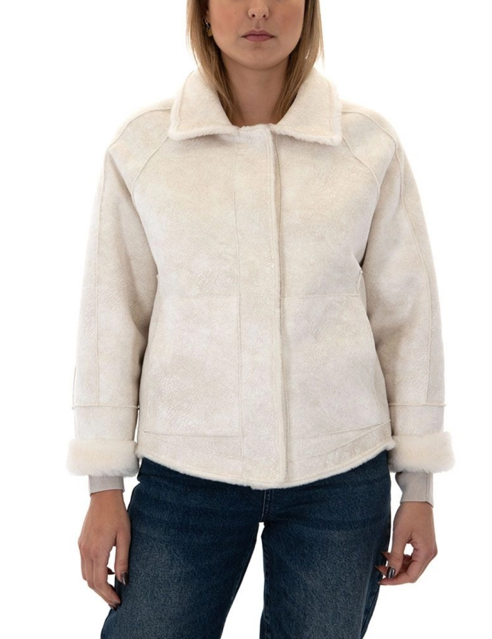 OAKWOOD Veste Réversible Femme Helen Laine Beige Clair - 4