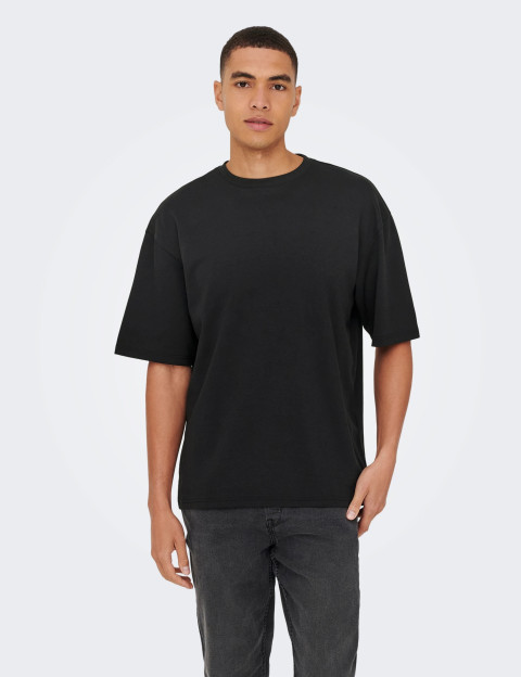 Only & Sons T-Shirt Homme Caspian Coupe Oversize Noir - 6
