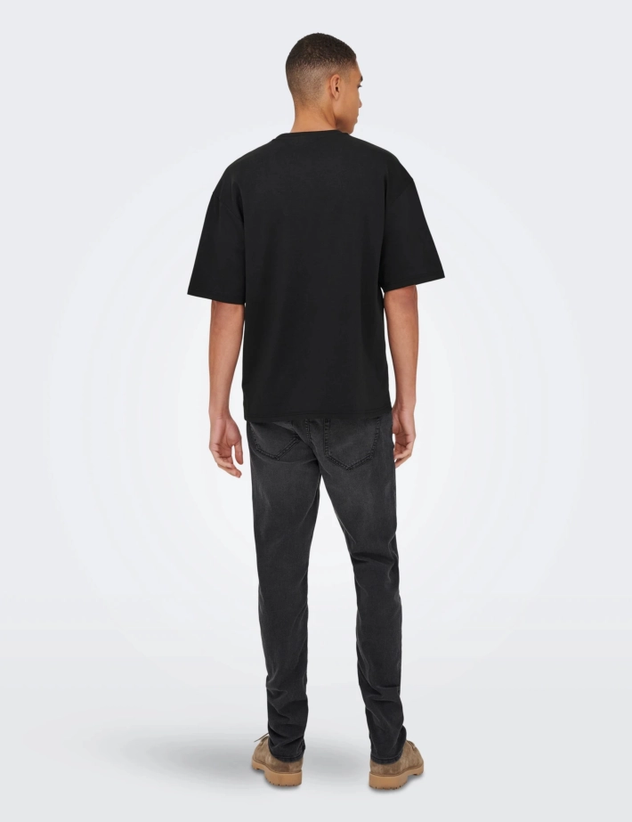 Only & Sons T-Shirt Homme Caspian Coupe Oversize Noir - 7