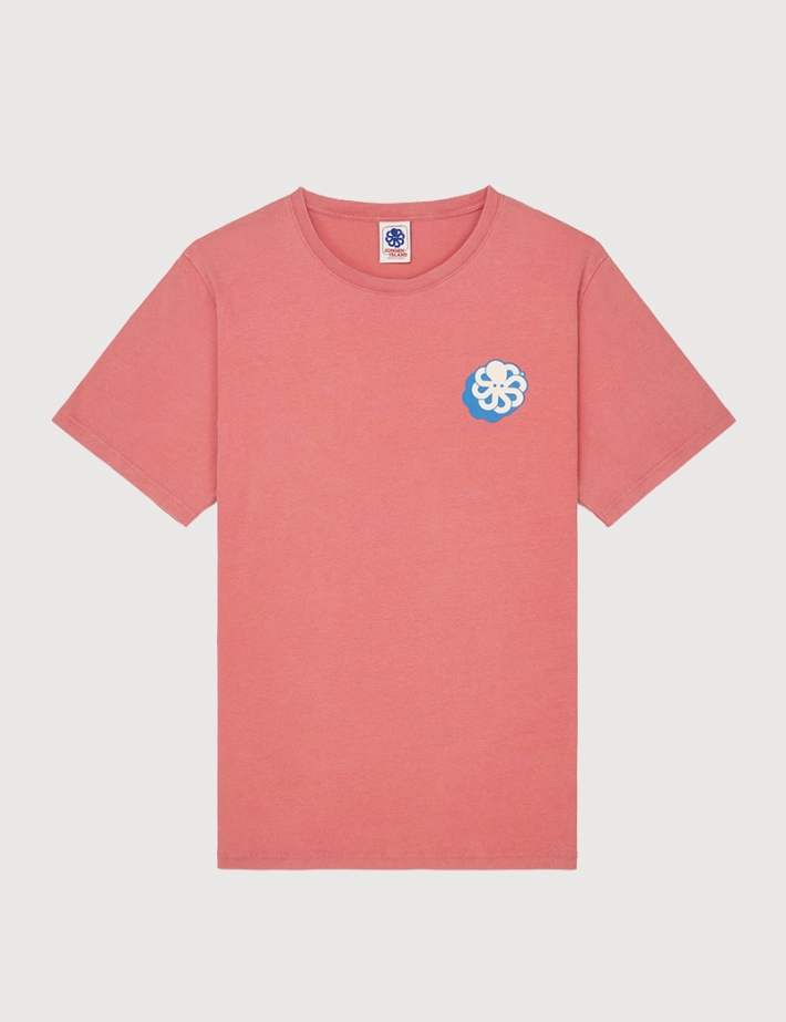 Jonsen Island T-Shirt Homme Manches Courtes Classic Big 3D Rouge
