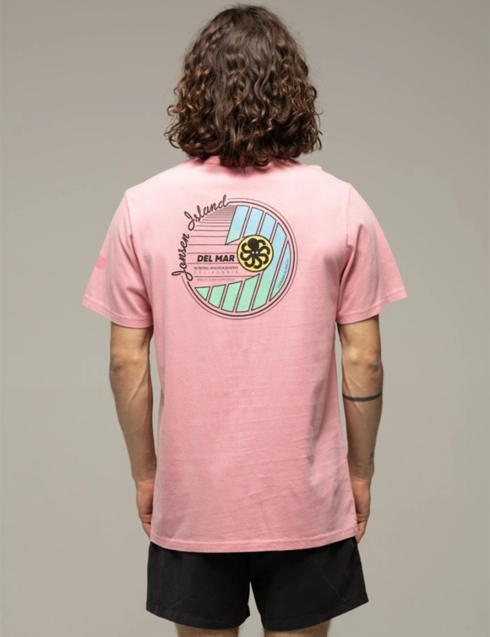 Jonsen Island T-Shirt Homme Manches Courtes Classic Del Mare Rose - 2