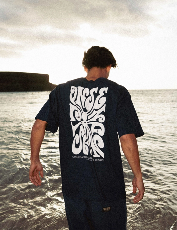 Jonsen Island T-Shirt Homme Manches Courtes Confort The Artist 2 Marine - 3