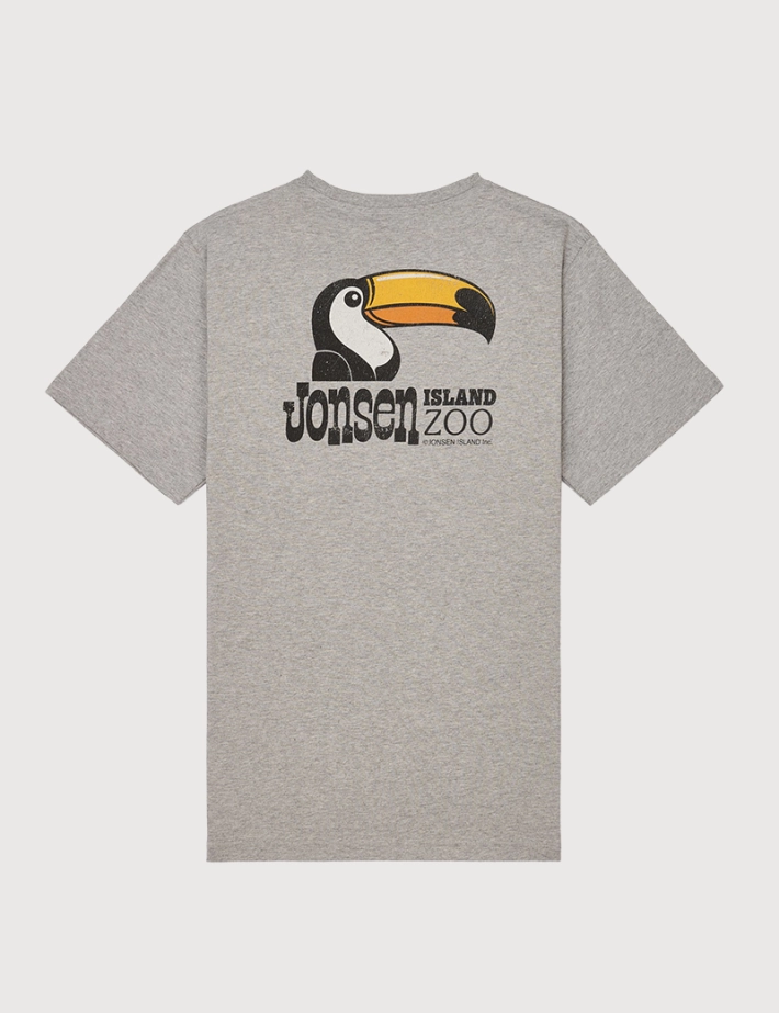 Jonsen Island T-Shirt Homme Manches Courtes Classic Tiki Zoo HGR Gris