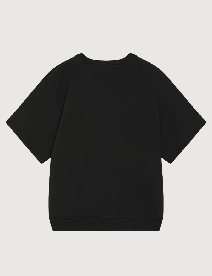 SWEET PANTS Sweat Manches Courtes Col Rond Noir - 2