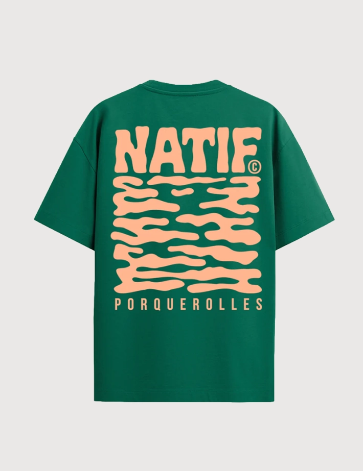 Natif T-Shirt Unisexe New Porquerolles Vert - 4