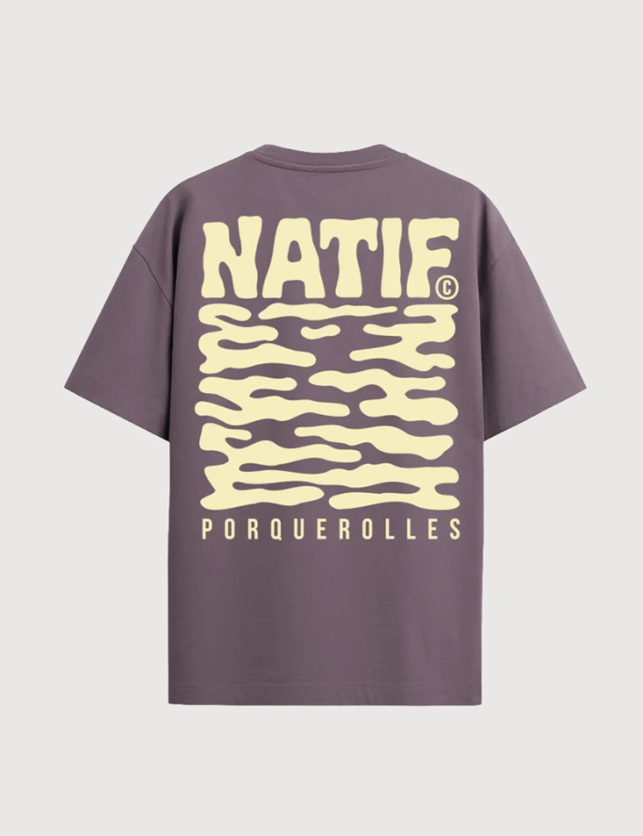 Natif T-Shirt Unisexe New Porquerolles Violet - 4
