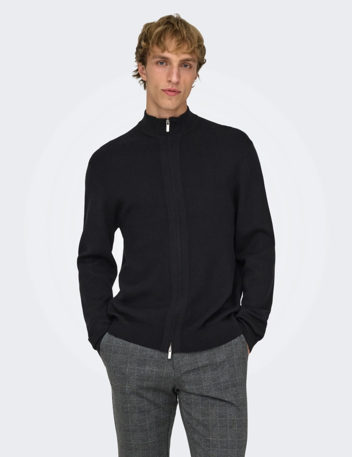 Only & Sons Zipper Homme Cooper Noir - 4