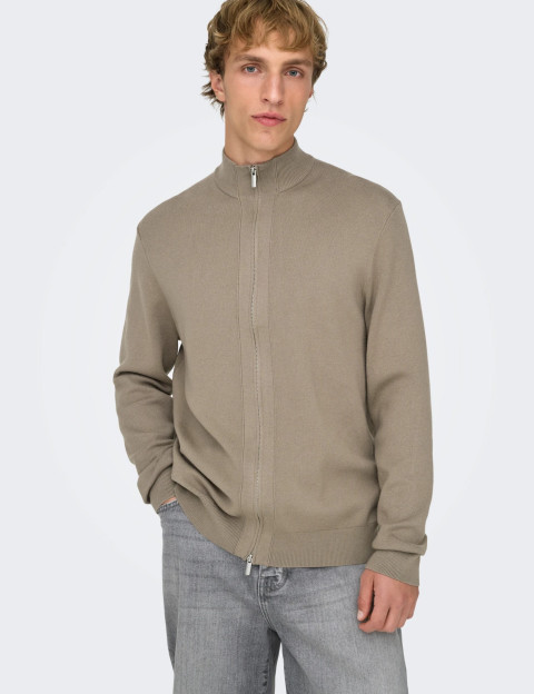 Only & Sons Zipper Homme Cooper Marron - 6