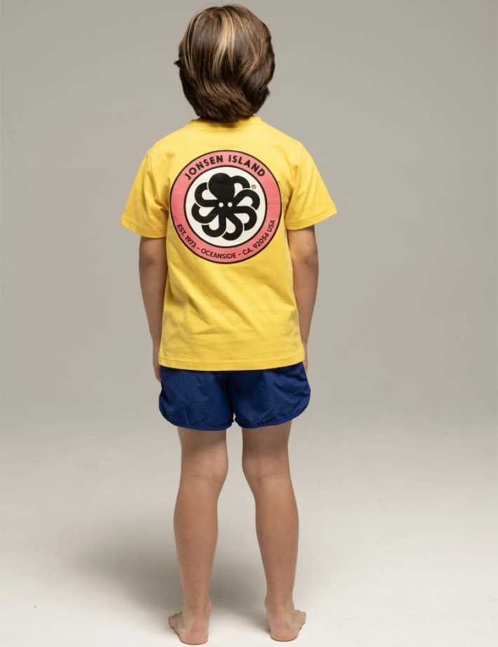 Jonsen Island T-Shirt Enfant Manches Courtes Classic Authentic Jaune - 2
