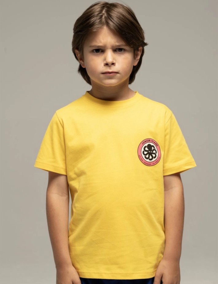 Jonsen Island T-Shirt Enfant Manches Courtes Classic Authentic Jaune - 3