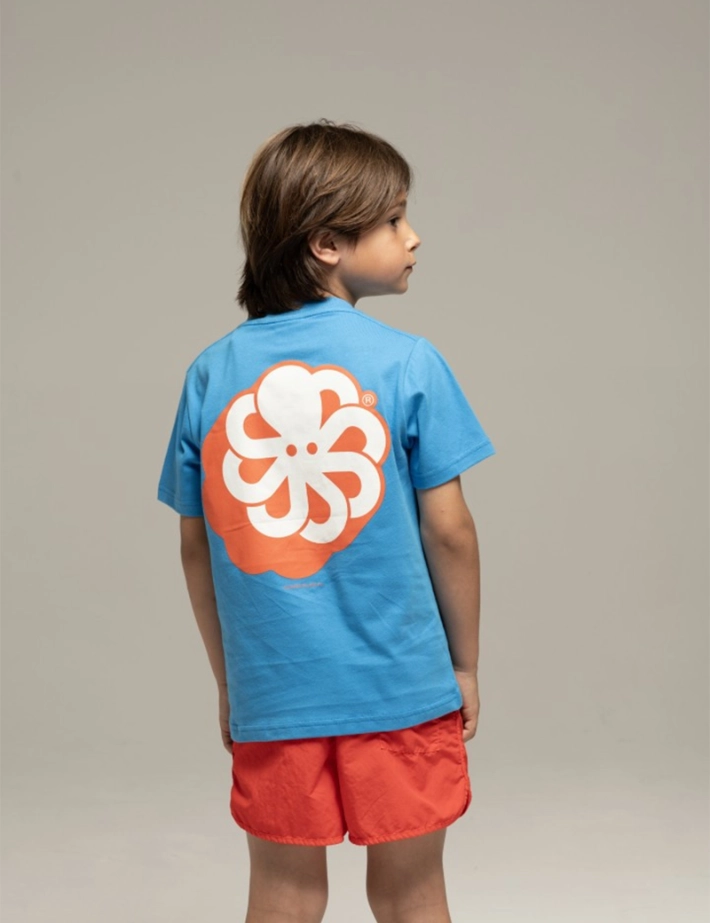 Jonsen Island T-Shirt Enfant Manches Courtes Classic Big 3D Bleu - 2