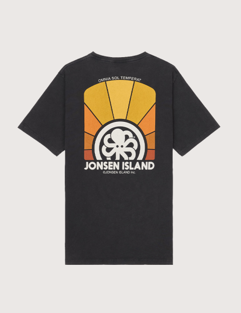 Jonsen Island T-Shirt Homme Manches Courtes Classic Omnia Sol Noir