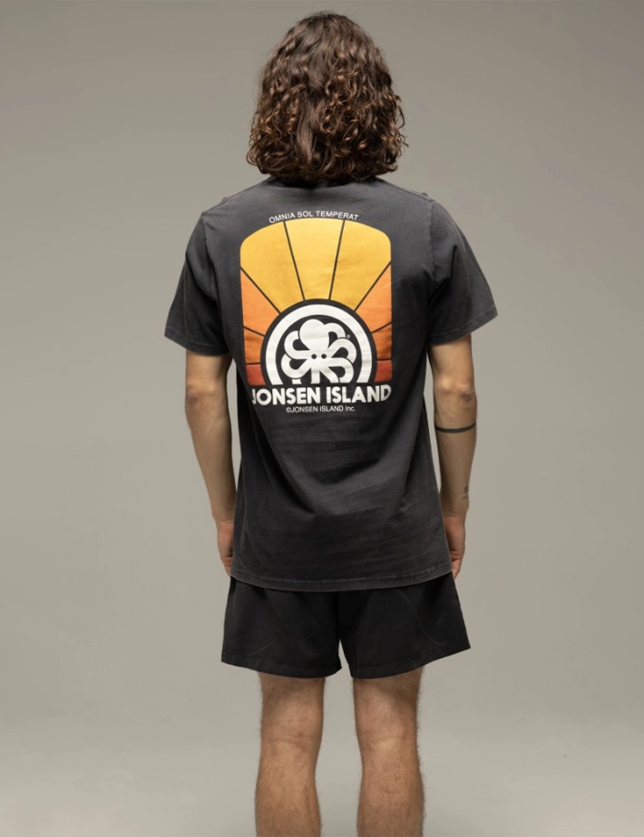 Jonsen Island T-Shirt Homme Manches Courtes Classic Omnia Sol Noir - 2