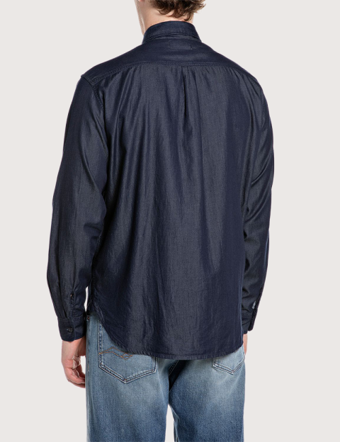 REPLAY Chemise Homme Manches Longues Effet Jean 007