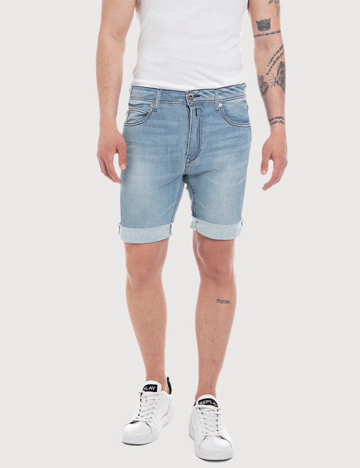 REPLAY Short Homme Coupe Tapered en Jean 010