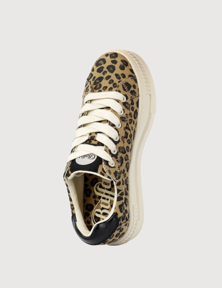 BUFFALO Baskets Femme Compensées Paired Léopard - 4