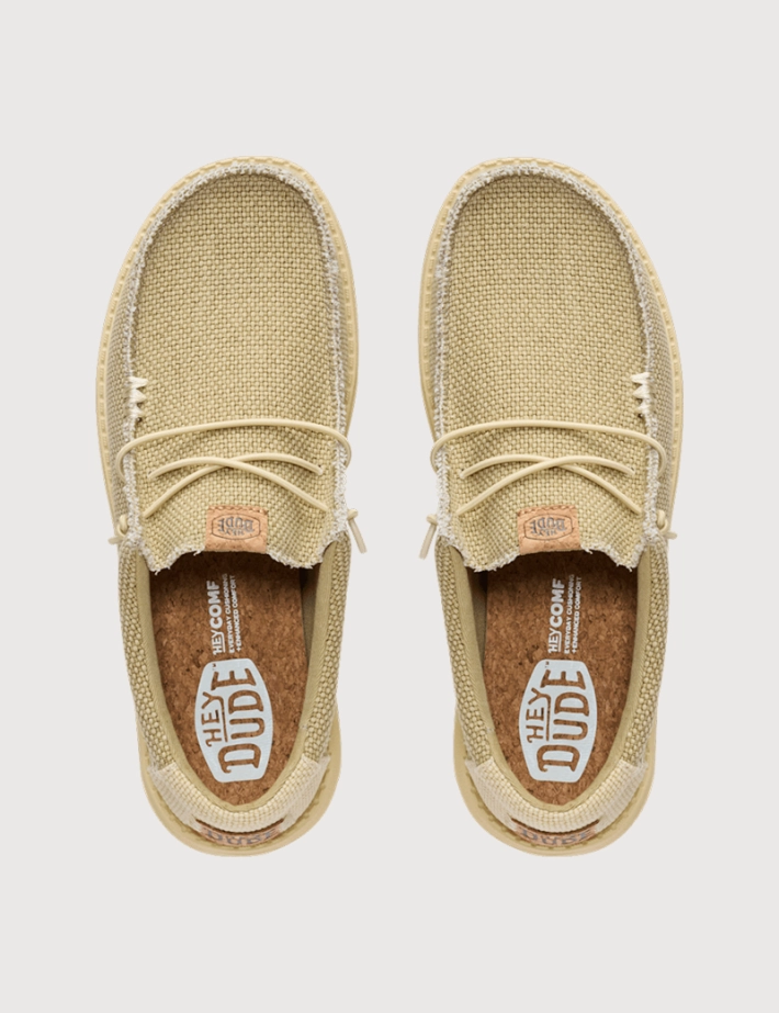 Hey Dude Chaussures Homme en Toile Wally Beige - 3
