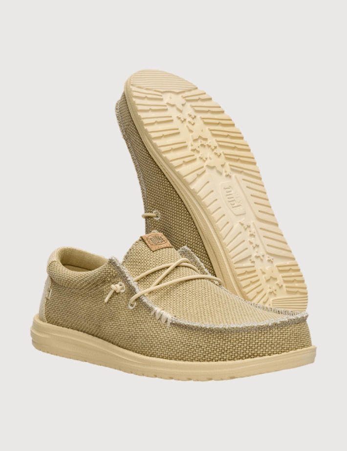 Hey Dude Chaussures Homme en Toile Wally Beige - 4