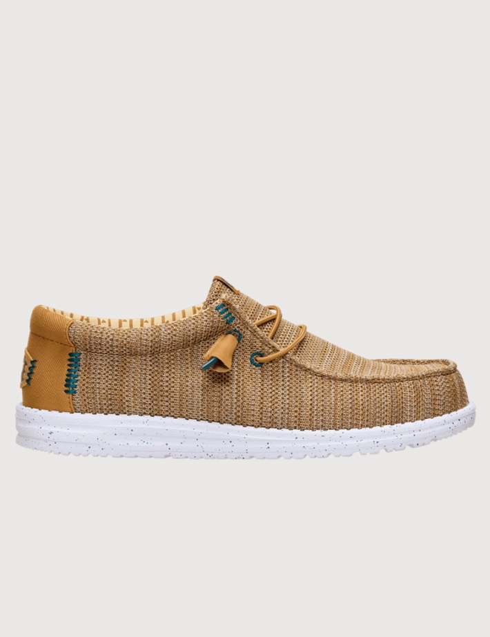 Hey Dude Chaussures Homme en Toile Wally Stretch Sox Marron