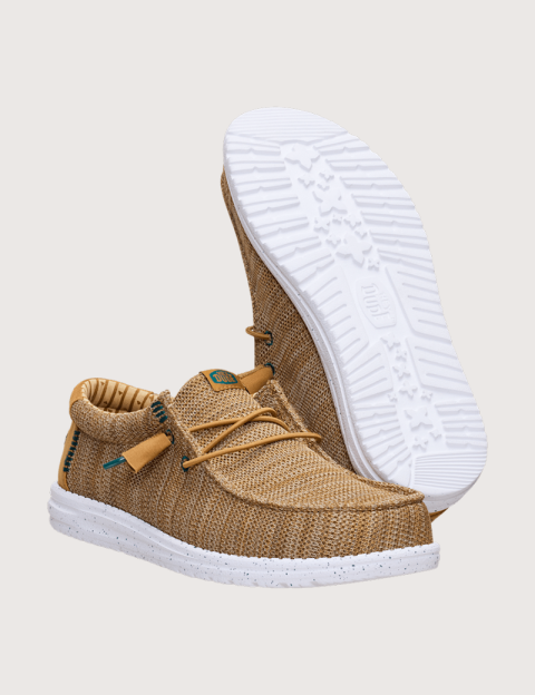 Hey Dude Chaussures Homme en Toile Wally Stretch Sox Marron - 5