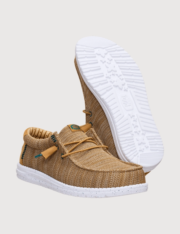 Hey Dude Chaussures Homme en Toile Wally Stretch Sox Marron - 5