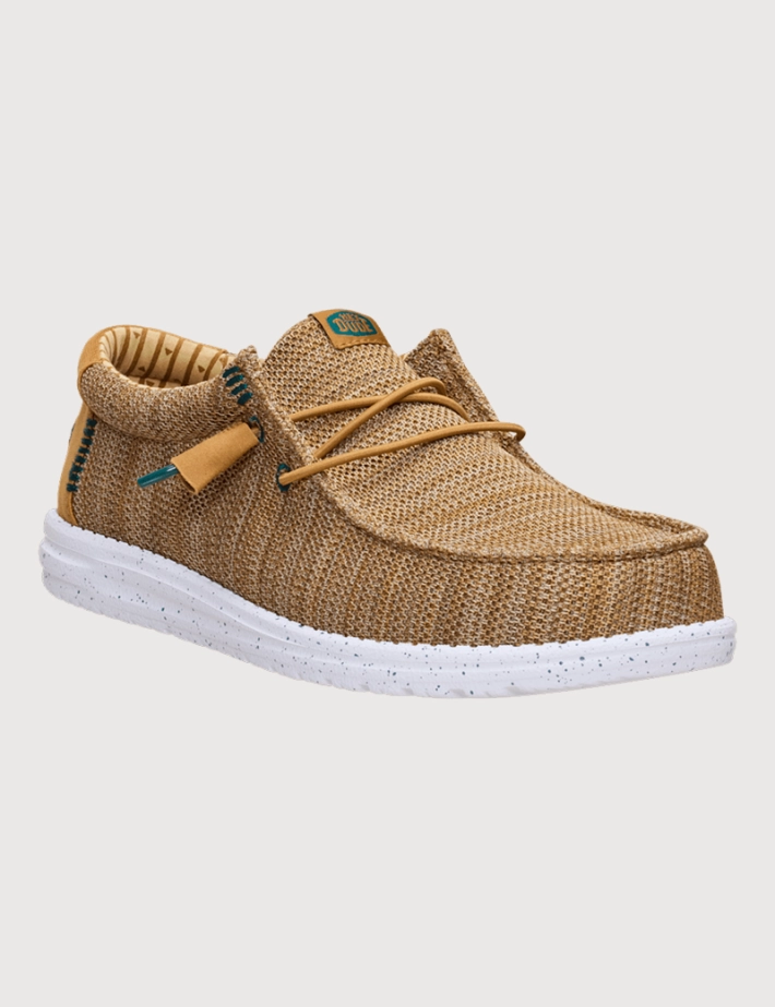 Hey Dude Chaussures Homme en Toile Wally Stretch Sox Marron - 6