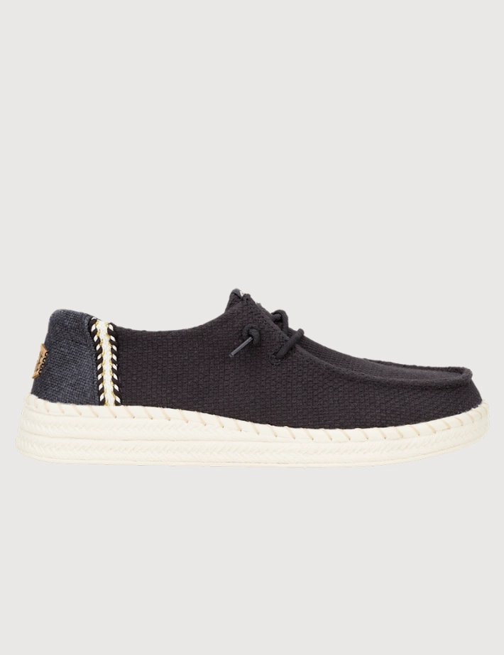Hey Dude Espadrilles Femme Wendy en Toile Noir
