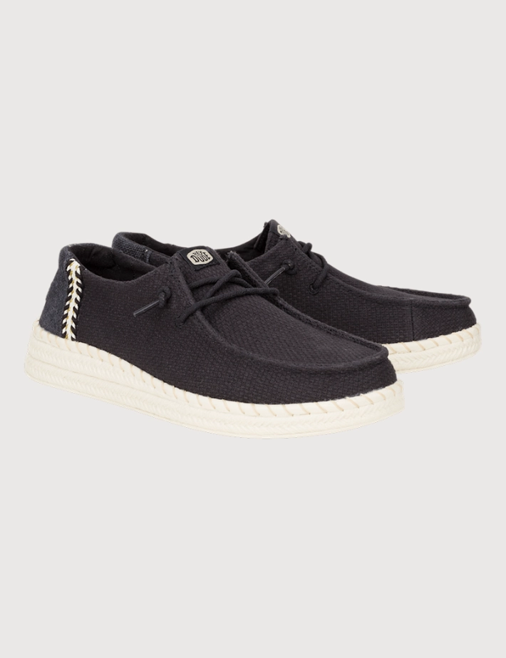 Hey Dude Espadrilles Femme Wendy en Toile Noir - 2