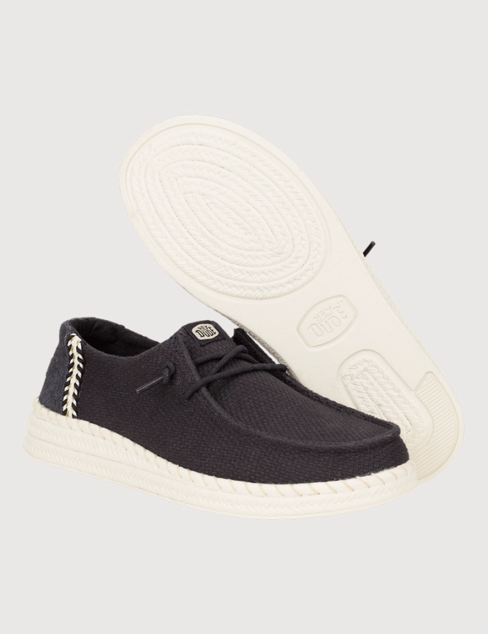 Hey Dude Espadrilles Femme Wendy en Toile Noir - 4