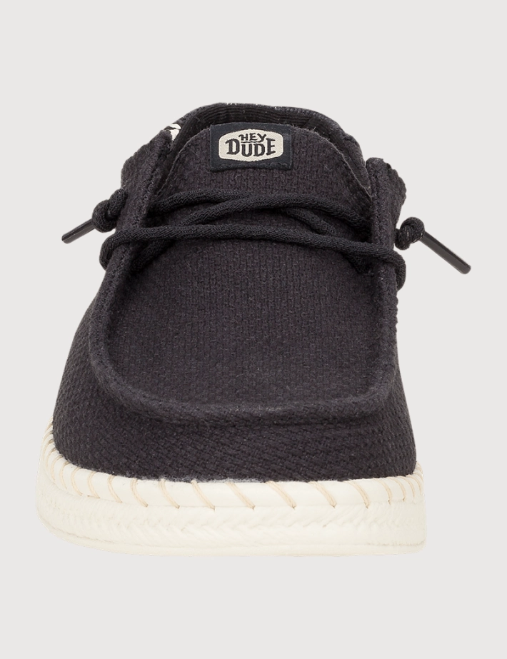 Hey Dude Espadrilles Femme Wendy en Toile Noir - 6