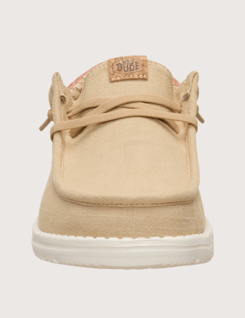 Hey Dude Chaussures Homme en Toile Wally Funk Summer Stich Beige Rouge - 6