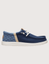 Hey Dude Chaussures Homme en Toile Wally Funk Summer Stich Marine
