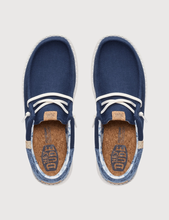 Hey Dude Chaussures Homme en Toile Wally Funk Summer Stich Marine - 2