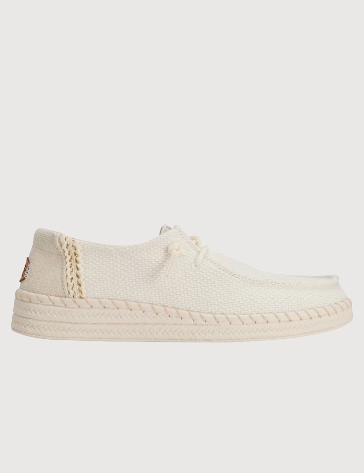 Hey Dude Espadrilles Femme Wendy en Toile Blanc